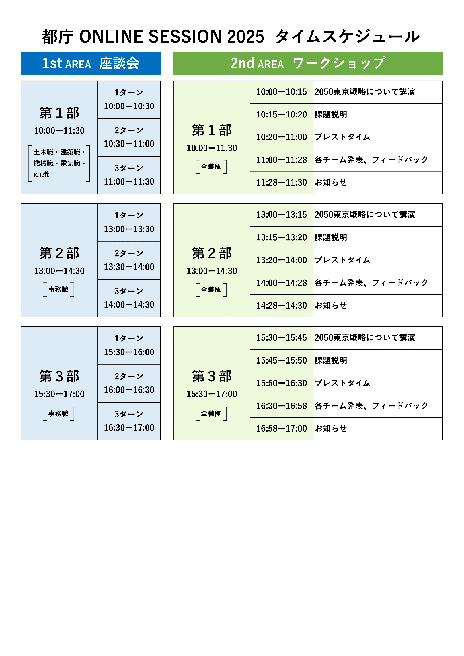 タイムスケジュール