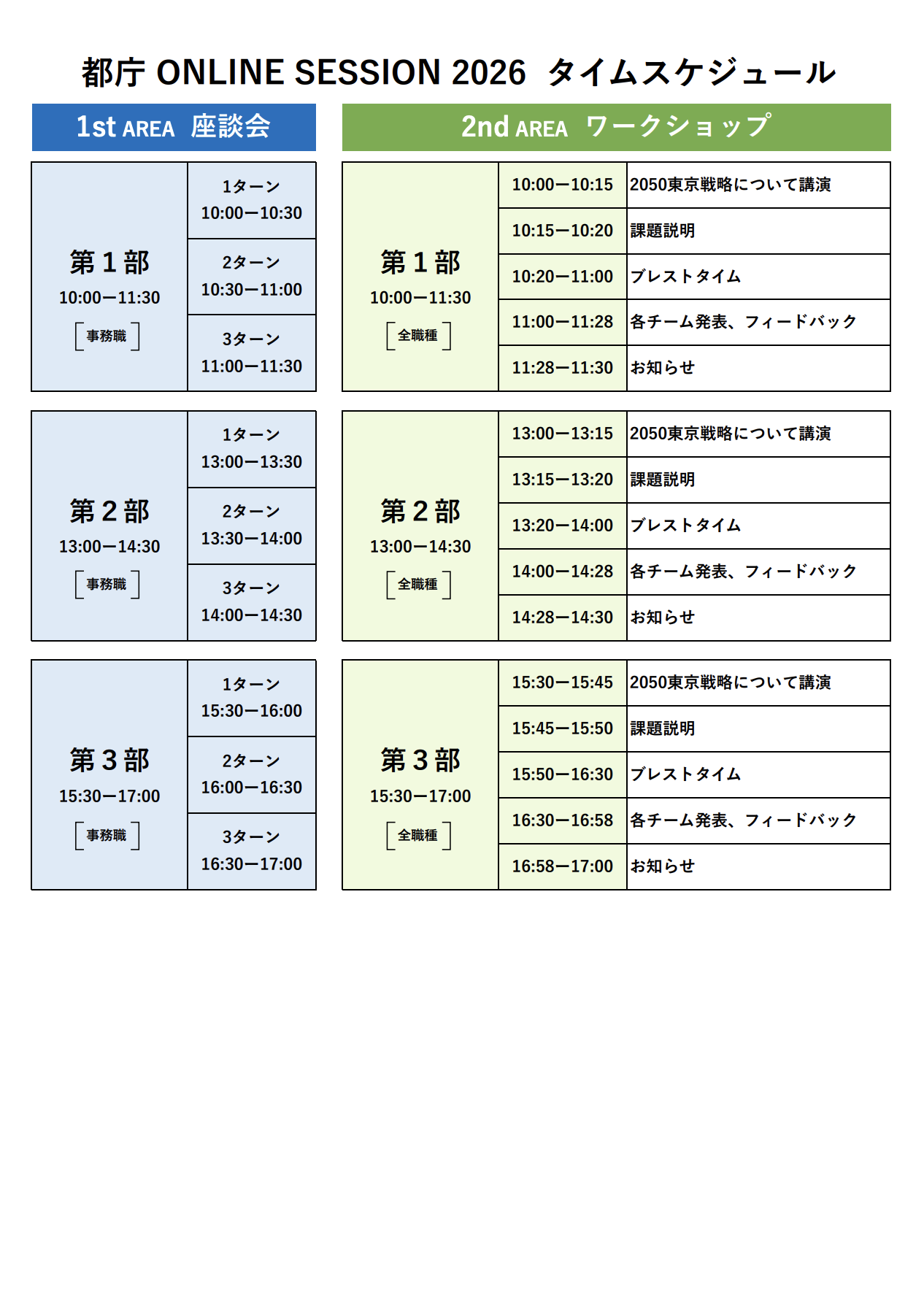 タイムスケジュール